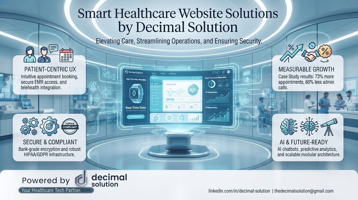 Smart Healthcare Website Solutions by Decimal Solution | Custom Medical Platforms