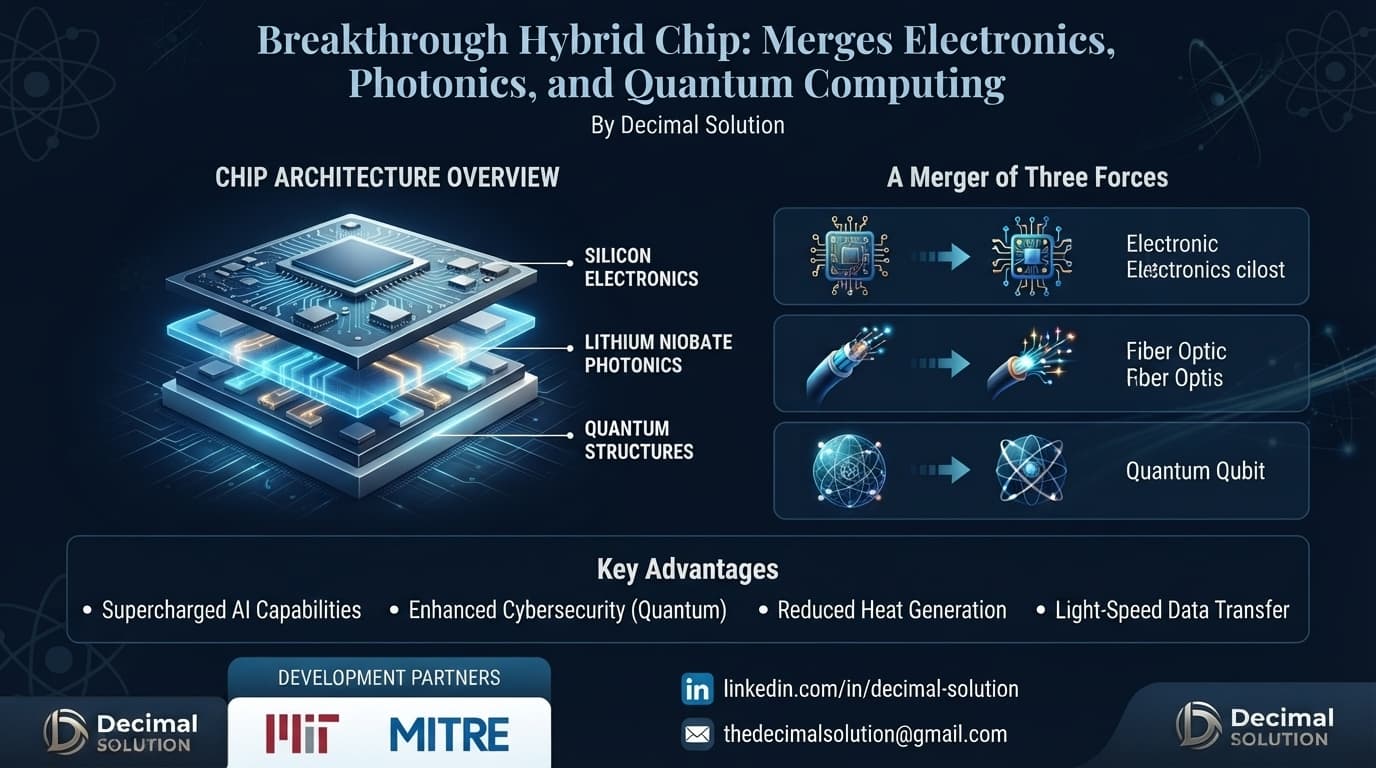 Breakthrough Hybrid Chip Merges Electronics, Photonics, and Quantum Computing